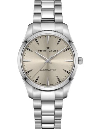 Hamilton Jazzmaster Quartz 40 mm carátula beige unisex