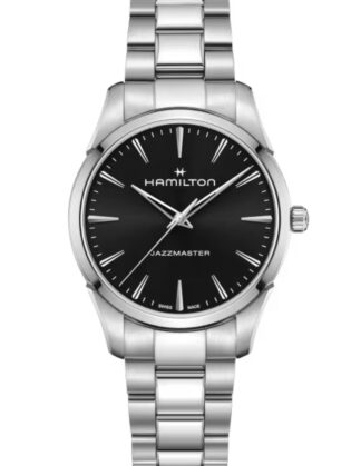 Hamilton Jazzmaster Quartz 40 mm carátula negra unisex